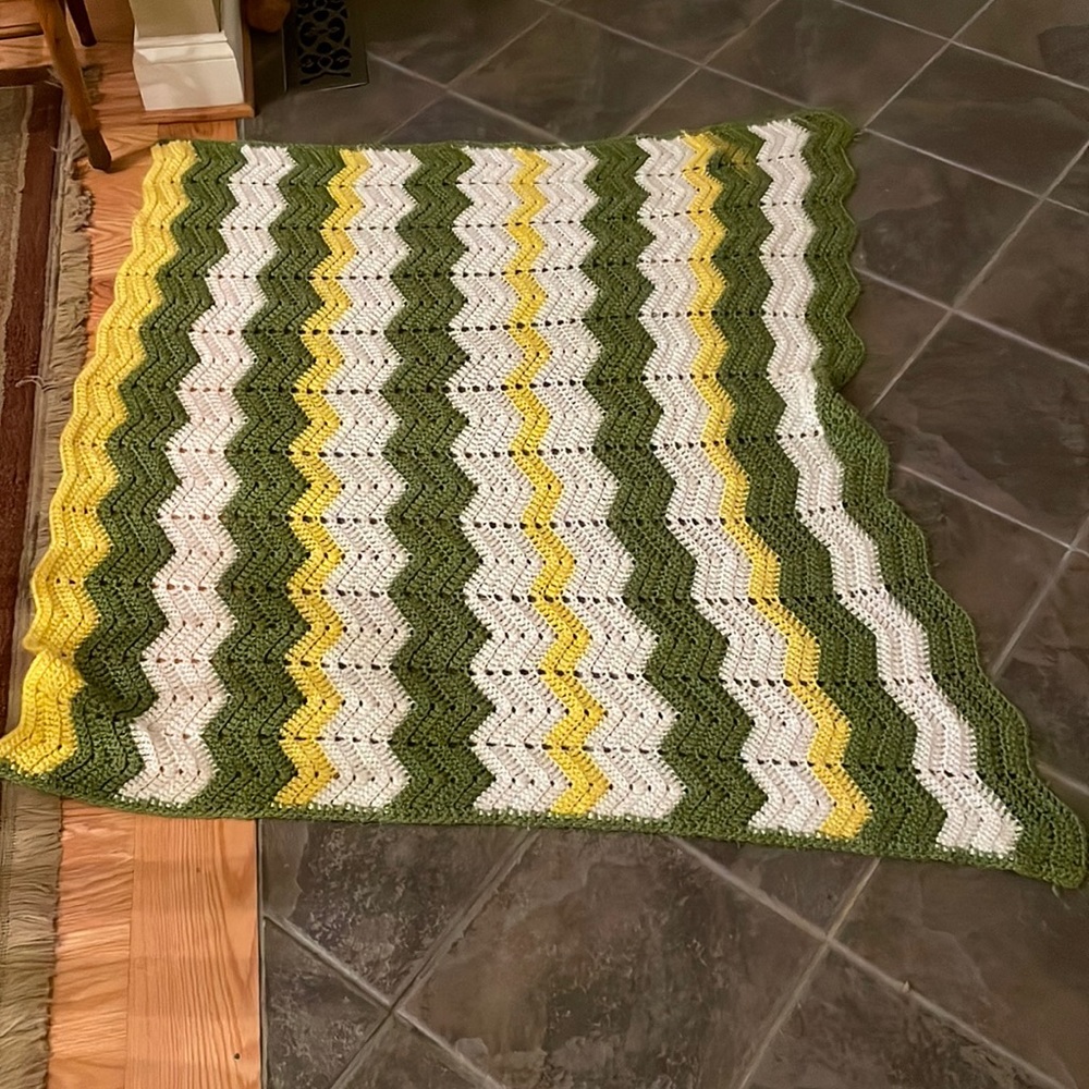 Vintage 1970s Afghan Blanket
